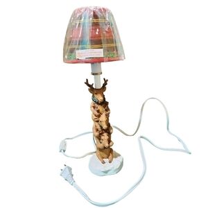 Christmas Holiday stacked Reindeer Lamp decor
